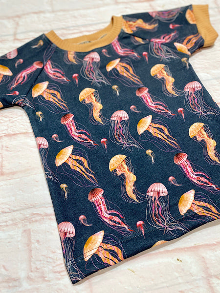 Short sleeve roomy raglan tee - Size Small (12m-3y) - Orange Occy