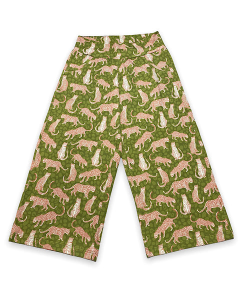 Size Medium Ladies Pants Olive Cheetah
