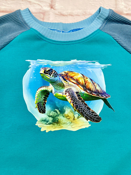 Size Med (3-6y) Winter Jumper - Sea Turtle