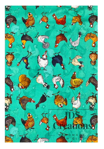 Funny Chickens Teatowel