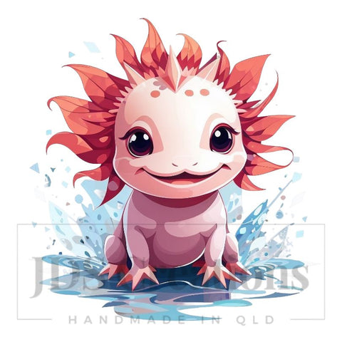 DTF Transfer - Axolotl splash