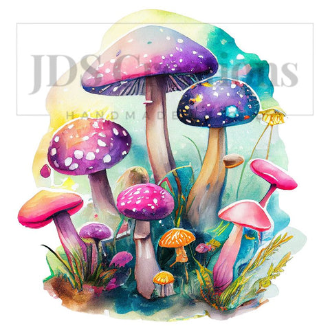 DTF Transfer - Pink Mushrooms