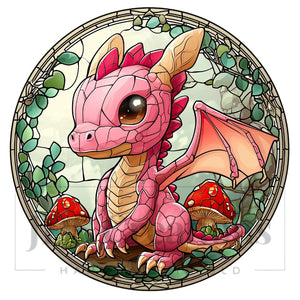 DTF Transfer - Pink Mushroom Dragon