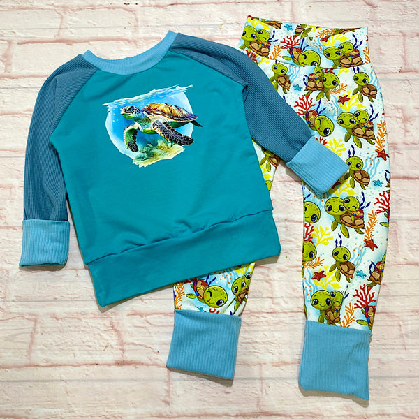 Size Med (3-6y) Winter Jumper - Sea Turtle