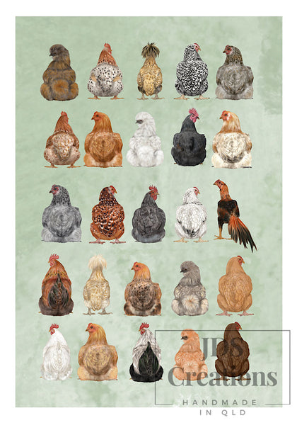 Lotta Chickens Teatowel