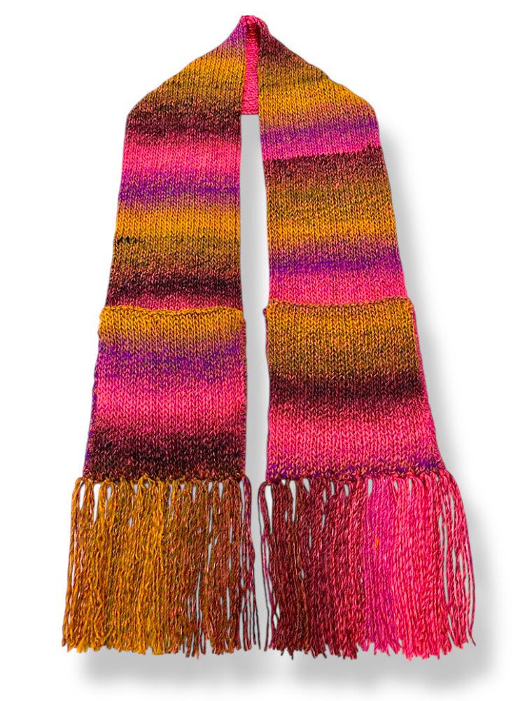 Handmade Scarf - Strawberry Caramel Pocket Scarf