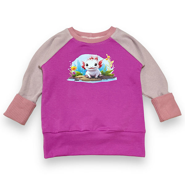 Size Med (3-6y) Winter Jumper - Cute Axolotl