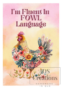 Fowl Language Teatowel