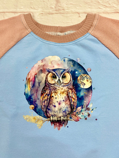 Size Med (3-6y) Winter Jumper - Moon Owl