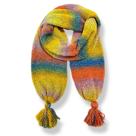 Handmade Scarf - Retro Waves Long Length Scarf
