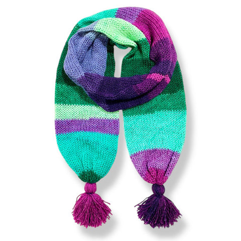 Handmade Scarf - Purple Minty Long Length Scarf