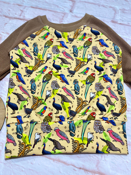 Aussie Animal Jumper - Size Large (6-9y) - All the Birds