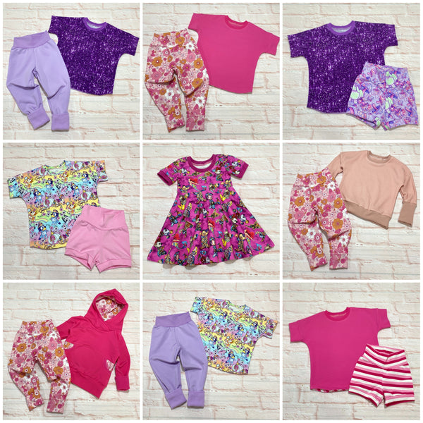 Mega Capsule Wardrobe - Size Small (12m-3y) Pink & Purple delights