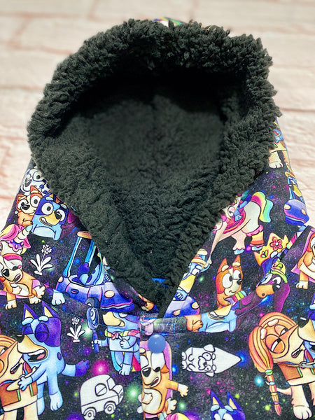 Fleece Lined Jacket - Size Medium (3-6y) Dark Glitter Pups