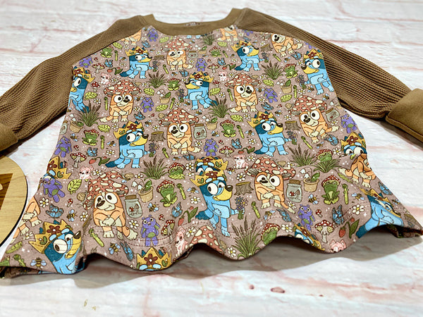 Size Small (12m-3y) Peplum - Cottage Dogs