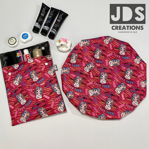Sweary Shower gift set red unicorn