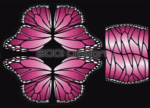 CUSTOM MADE Spandex full circle skater dress - Raspberry Butterfly
