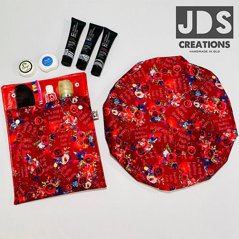 Sweary Shower gift set Red Floral