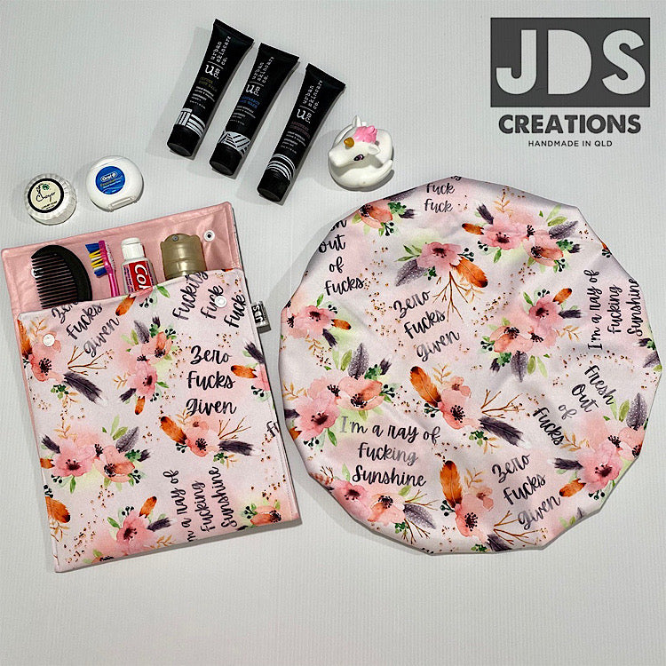 Sweary Shower gift set Peach floral