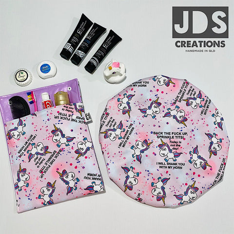 Sweary Shower gift set Purple unicorn