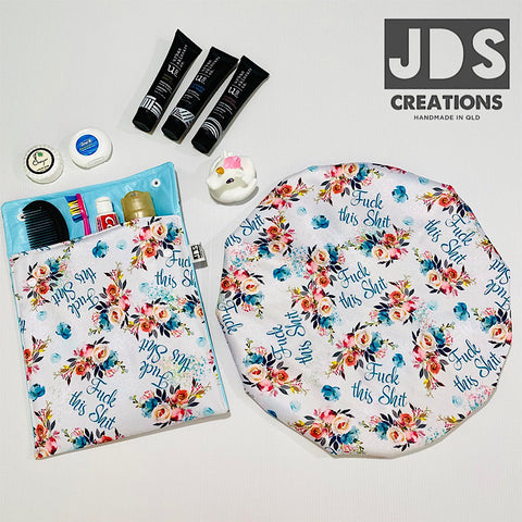 Sweary Shower gift set Aqua floral