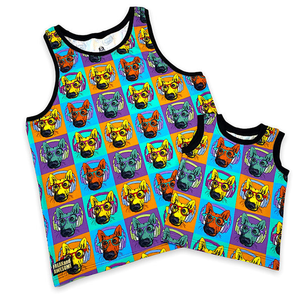 Mens Singlet Cool Dogs