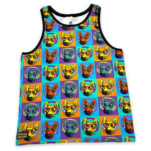 Mens Singlet Cool Dogs