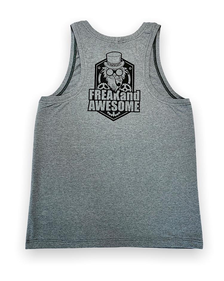 Mens Singlet Grey and Black