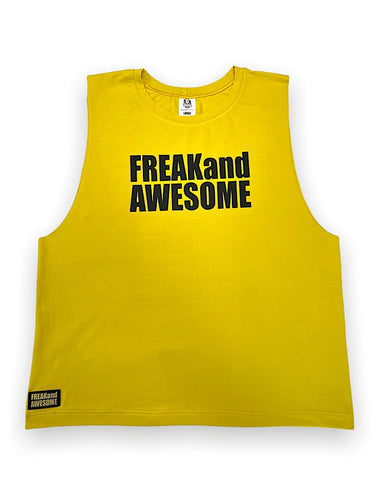 Mens Muscle Tank Mustard & Black