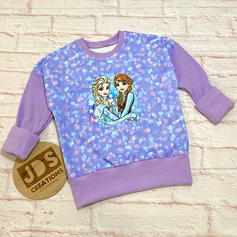 Size Medium (3-6y) Slouchy Lounge - Sisters
