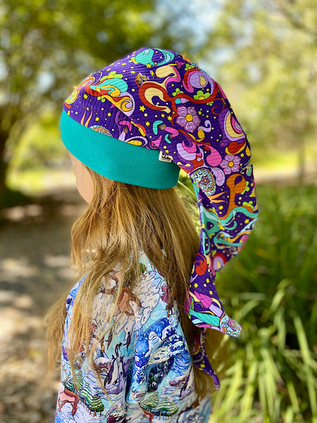 Size Small Crazy Curly Cap - Rainbow