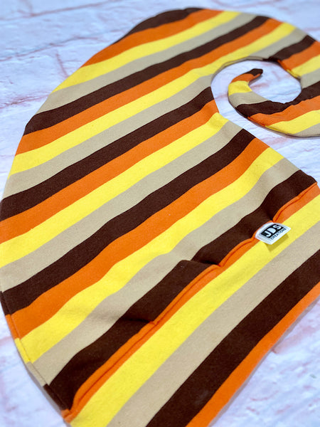 Size Adult Crazy Curly Cap - Burnt Stripes