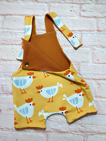 SIZE 12-18m REVERSIBLE Overalls - Waffle Chookies