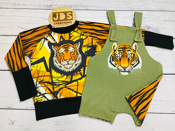 SIZE 3 REVERSIBLE Overalls - Tigers