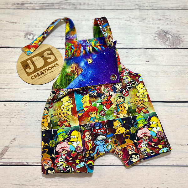 SIZE 18-24m REVERSIBLE Overalls - Skeletor/80's