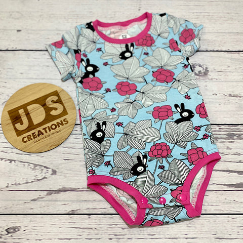 Size 2 Playsuit Romper - Euro Bunnies