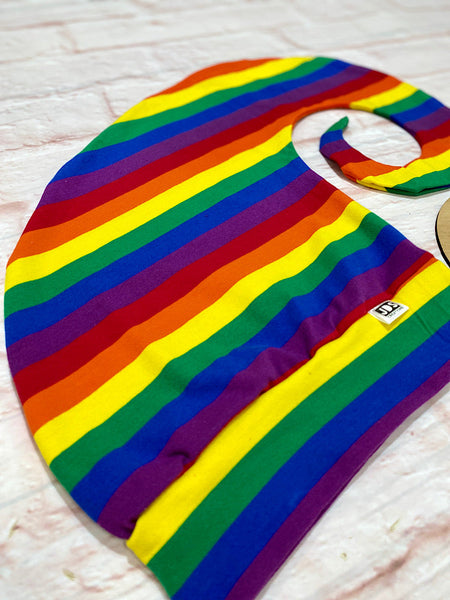 Size Large Crazy Curly Cap - Rainbow