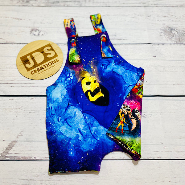 SIZE 18-24m REVERSIBLE Overalls - Skeletor/80's